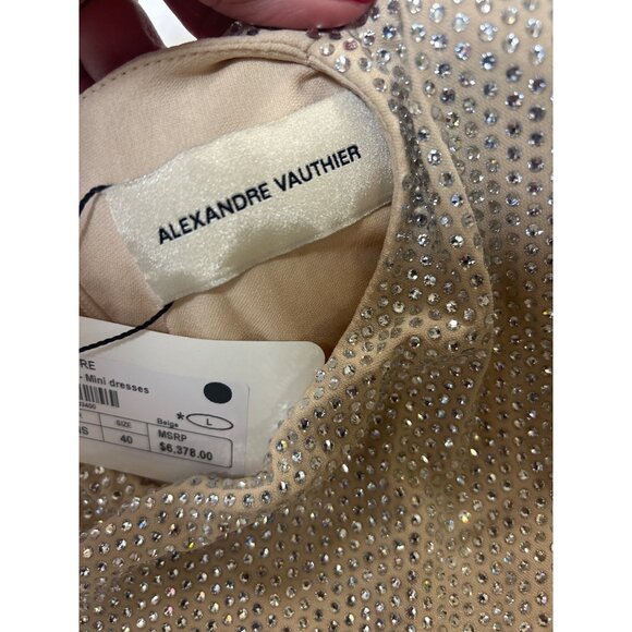 Alexandre Vauthier Cut Out Rhinestone Embellished Mini Dress Size 40 US 8 $6,378 - Picture 5 of 7